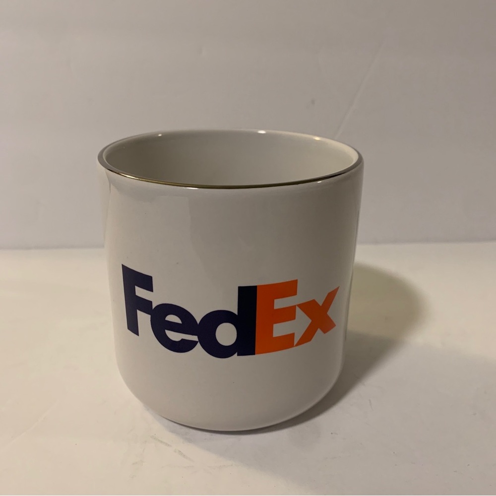 FedEx NFL Coffee Mug Cup With Silver Handle And Rim. New